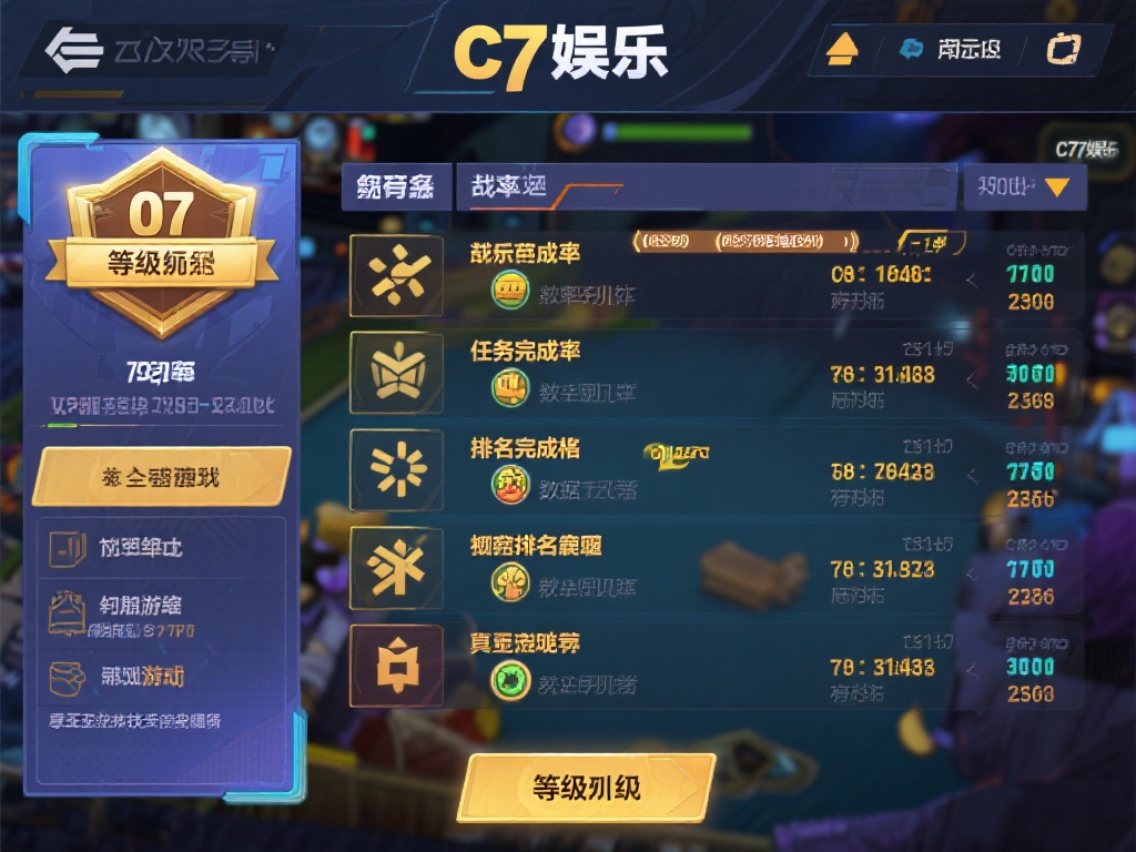此外，c7娱乐的等级体系还与玩家的胜率、任务完成率